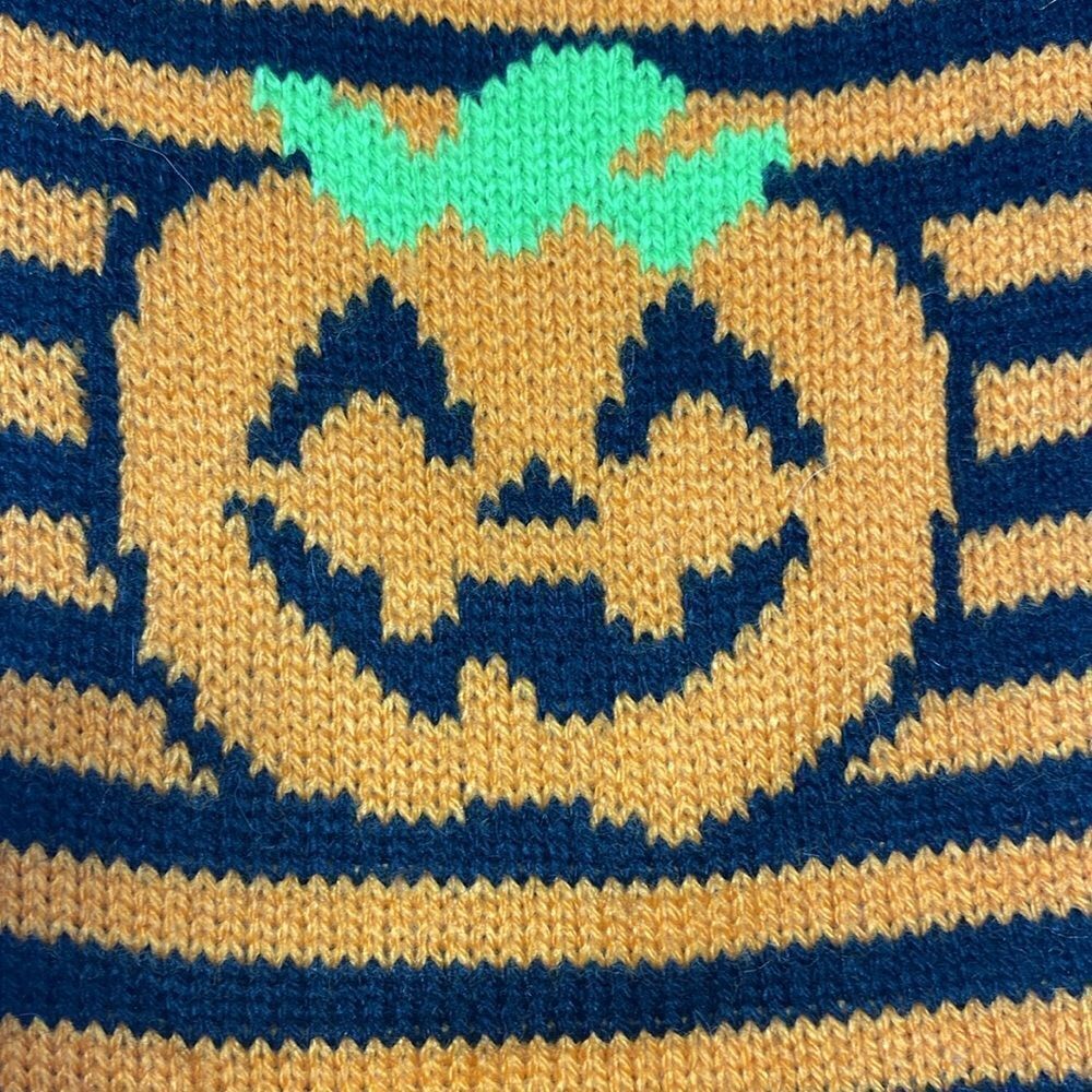Striped Pumpkin Knit Dog Sweater Simply Dog - Picture 4 of 8